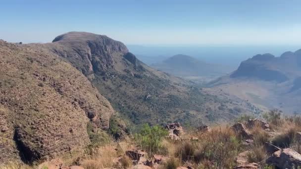 Neuvěřitelný Výhled Vrcholu Národního Parku Marakele Slunečného Dne Jižní Afrika — Stock video