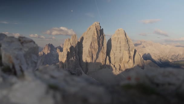 Zinnen Den Sdtiroler Dolomiten — Stockvideo
