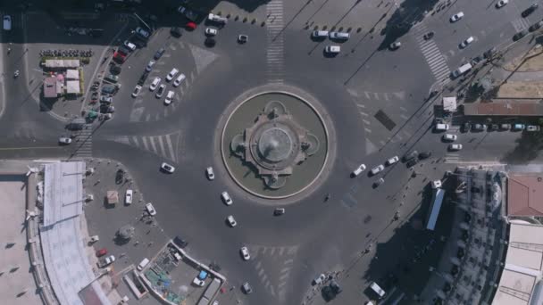 Statische Luftaufnahmen Vom Brunnen Der Najaden Rom Italien — Stockvideo