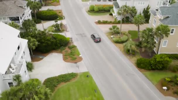 Wrightsville Plajı Nda Sahil Şeridi Boyunca Giden Bir Araba — Stok video
