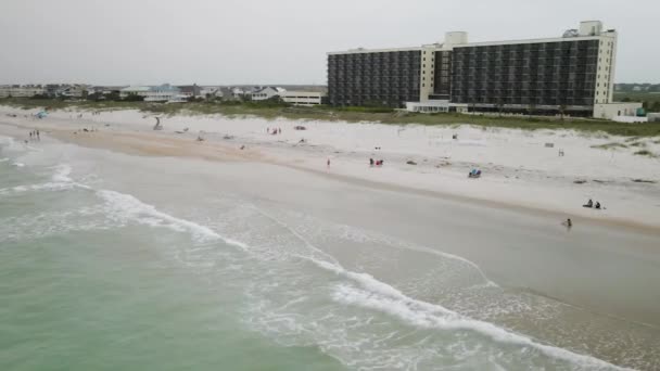 Shell Island Beach Resort Ludzie Cieszący Się Nadmorskim Aerial — Wideo stockowe