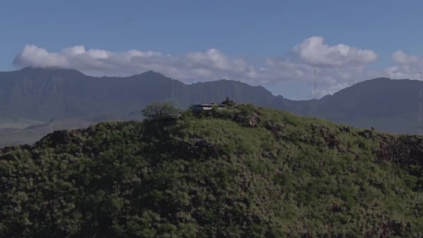 Vista Discendente Del Pillbox Maili Sul Lato Ovest Oahu Una — Video Stock