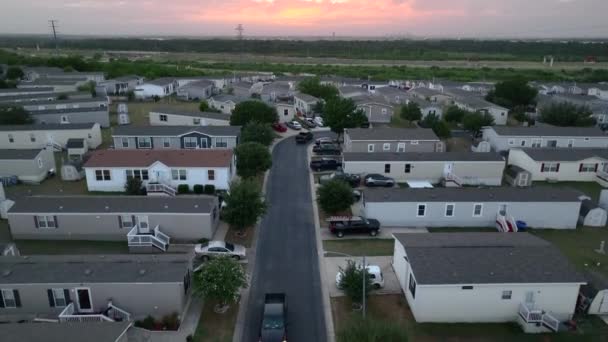 Rural Texas Neighborhood Community Small Town Low Income Housing Project — Vídeos de Stock