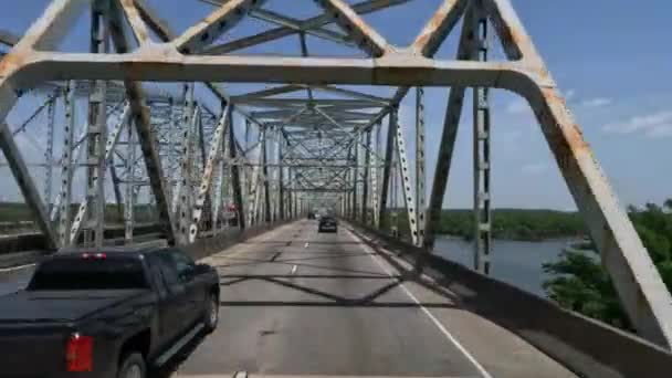 Traveling Bridge Channahon Illinois — Vídeos de Stock