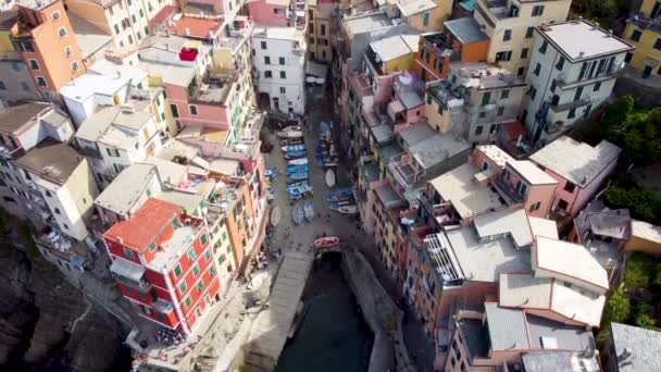 Erstaunliche Landschaft Der Cinque Terre Italien — Stockvideo