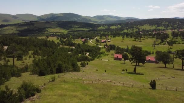 Batı Sırbistan Avrupa Daki Zlatibor Dağı Nın Insansız Hava Aracı — Stok video