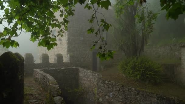 Tour Garde Ancienne Isolée Isolée Dans Château Maures — Video