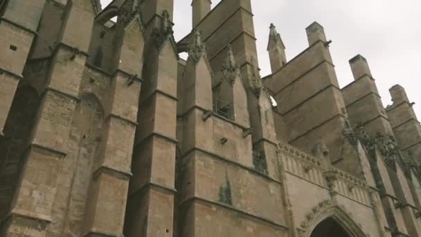 Facade Cathedral Palma Mallorca — Stock Video