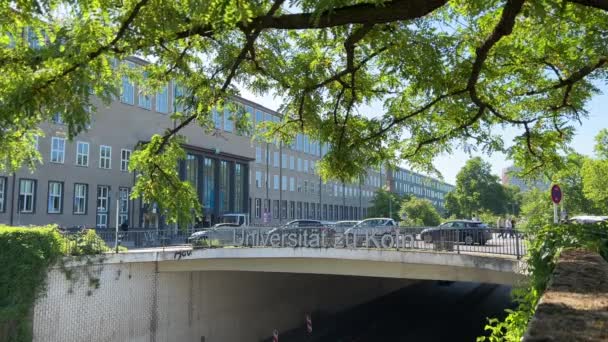 Kölner Universität Deutschland Hauptgebäude Nur Redaktionelle Nutzung — Stockvideo