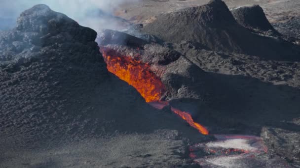 Volcán Fagradalsfjall Suroeste Islandia — Vídeos de Stock