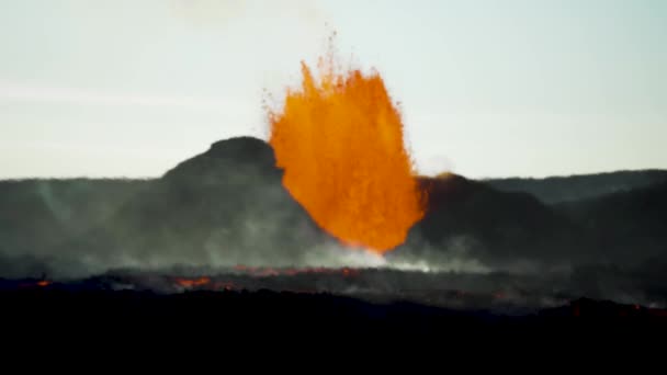 Vulcano Fagradalsfjall Nel Sud Ovest Dell Islanda — Video Stock