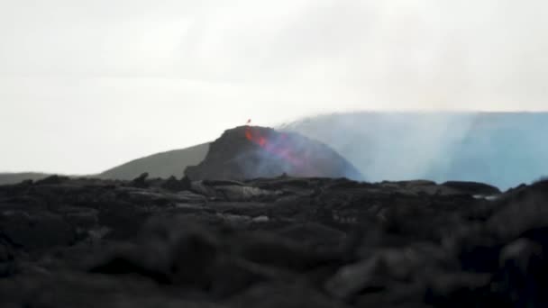 冰岛西南部的Fagradalsfjall火山 — 图库视频影像