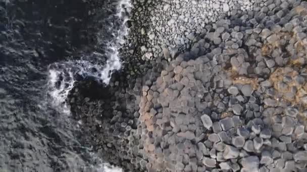 Βράχια Βασάλτη Στη Βόρεια Ισλανδία Στη Θάλασσα — Αρχείο Βίντεο