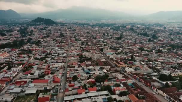 Sky Aerial Top Drone View San Cristobal Las Casas Scenic — Stok Video