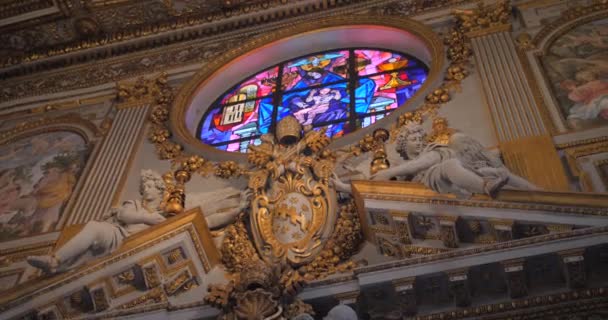 Roma Talya Daki Ünlü Santa Maria Maggiore Bazilikası Nın Tavanı — Stok video