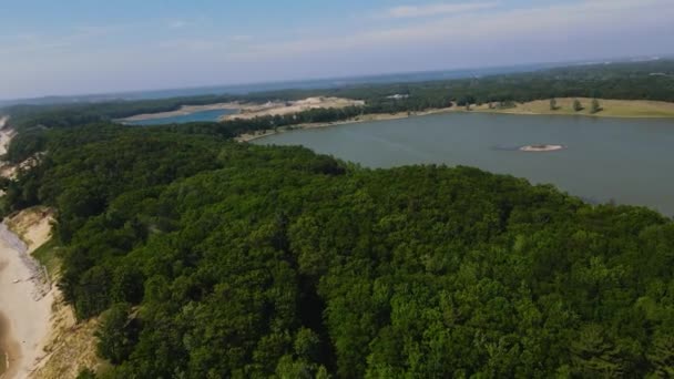 ชายฝ งเม Muskegon จากอากาศ — วีดีโอสต็อก