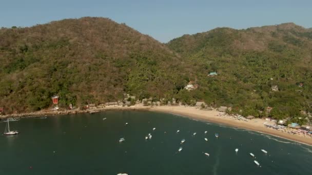 Semestermål Med Orörd Strand Och Natur Yelapa Beach Jalisco Mexiko — Stockvideo