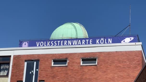 Osservatorio Stellare Cima Edificio Scolastico Colonia Germania Solo Uso Editoriale — Video Stock