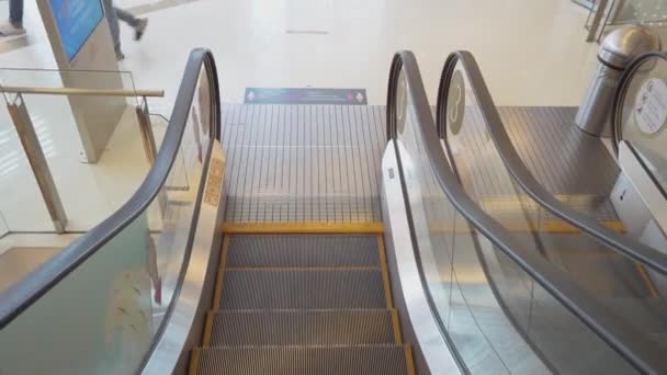 Escalator Ascent Central World Shopping Mall Bangkok Pov — Stock Video
