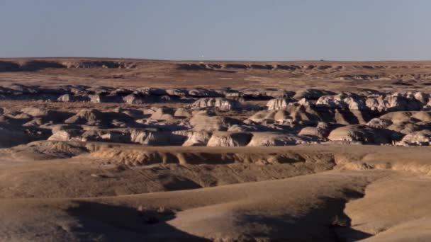 Creviced Mounds Ökenlandskap Studieområdet Shi Sle Pah Wilderness New Mexico — Stockvideo