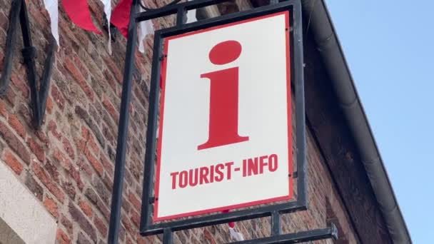 Turistinformationsskylt Zoner Tyskland Juni 2022 — Stockvideo