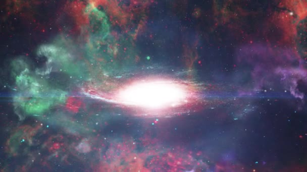 Σπειροειδής Γαλαξίας Νεφέλωμα Στο Διάστημα — Αρχείο Βίντεο