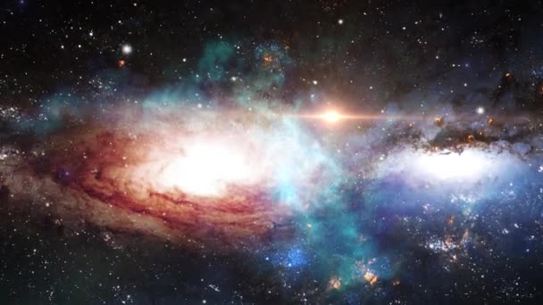 Superfície Uma Galáxia Sapce — Vídeo de Stock