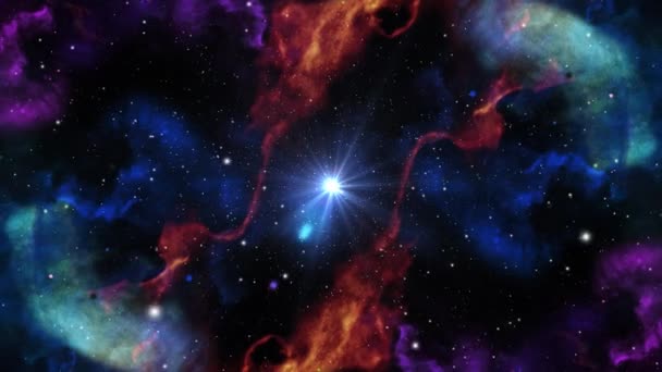Nuvens Nebulosas Que Movem Expandem Universo — Vídeo de Stock