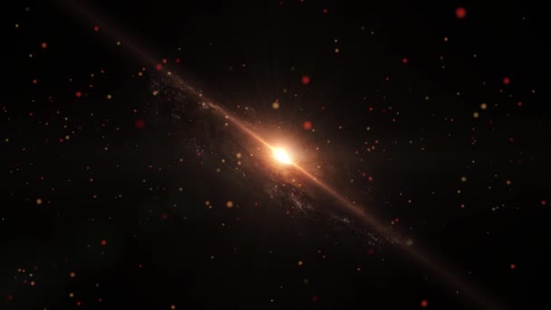 Screensaver Γαλαξίας Και Κύκλο Σχήμα Κινούμενο Φόντο Βίντεο — Αρχείο Βίντεο