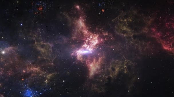 Mlhovina Mraky Které Vyvíjejí Gerat Vesmíru — Stock video