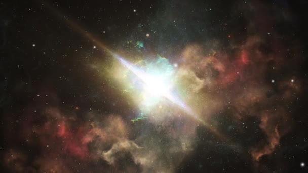 Vue Des Galaxies Dans Espace — Video