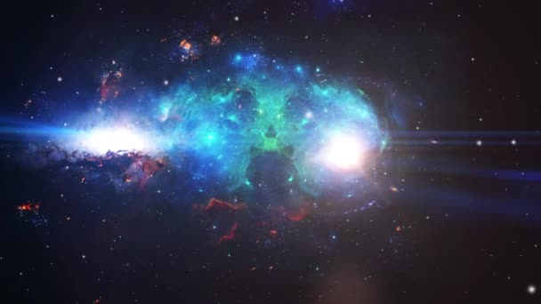 Galaxer Som Vidden Rymden — Stockvideo