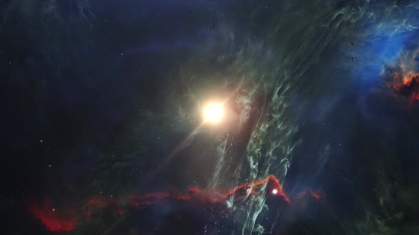 Nevel Achtergrond Van Kosmische Melkweg — Stockvideo