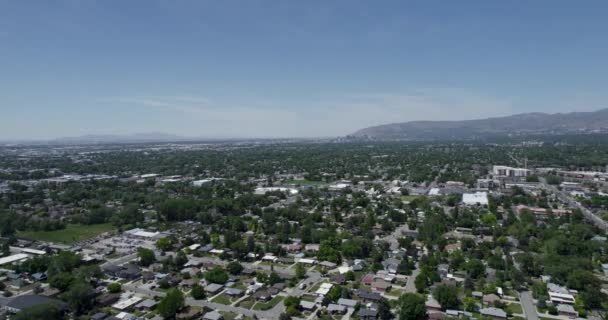 Urban Real Estate Salt Lake City Utah Aerial Establishing View — ストック動画