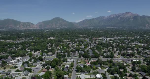 Vorstädtische Wohnviertel Salt Lake County Utah Antenne — Stockvideo