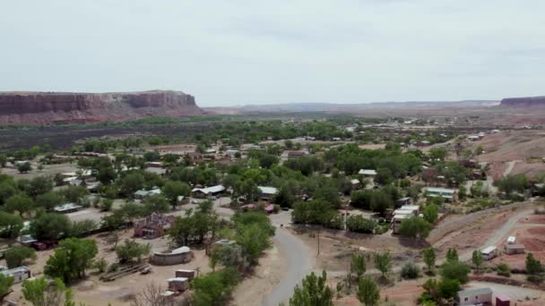 Utah Güneybatısındaki Küçük Bluff Kasabası — Stok video
