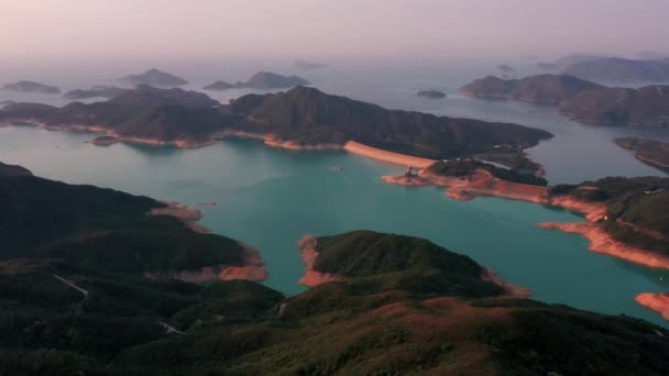 High Island Reservoir East Dam Sai Kung Hong Kong Global — стоковое видео