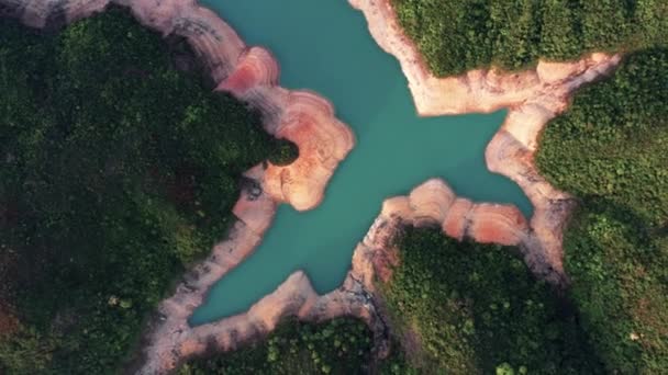 Aerial Shot High Island Reservoir Sai Kung Hong Kong Amazing — ストック動画