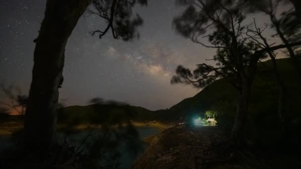 Time Lapse Shot High Land Reservoir West Dam Hong Kong — Vídeo de Stock