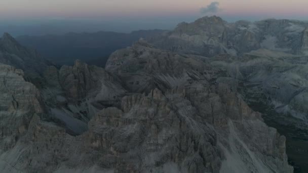 Lever Soleil Précoce Lueur Vue Aérienne Volant Dessus Déchiqueté Tre — Video