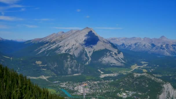Schöner Zeitraffer Bewegter Wolken Banff National Park Banff Kanada — Stockvideo