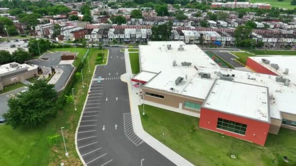 Urban City Skola Centrala Usa Amerikansk Utbildning Tema — Stockvideo