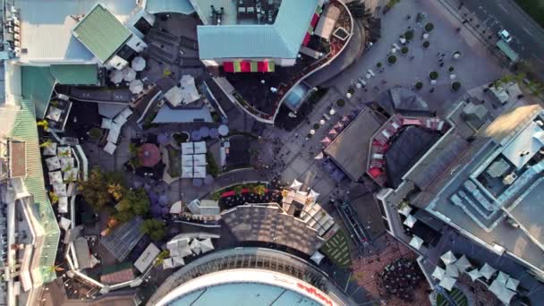 Overhead Jib View Parque Arauco Shopping Mall Las Condes Santiago – stockvideo