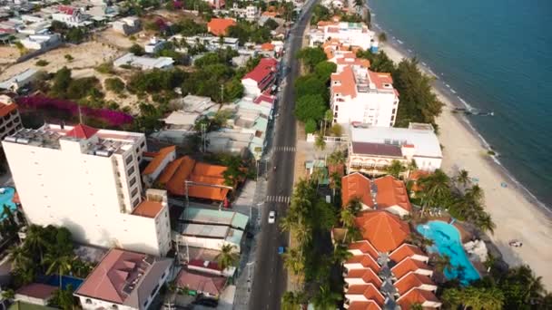 Hotel Tepi Laut Mewah Resor Turis Mui Vietnam Panorama Udara — Stok Video