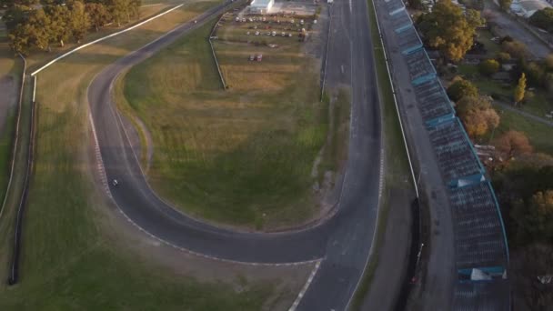 Buenos Aires Auto Racecircuit Gezien Vanaf Drone Vliegen Luchtfoto — Stockvideo