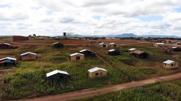 Malé Zahrady Blízkosti Domů Africe Self Sustainable Life Village — Stock video