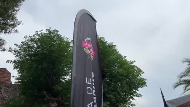 Advertising Flag Food Festival Mexico — Vídeo de Stock