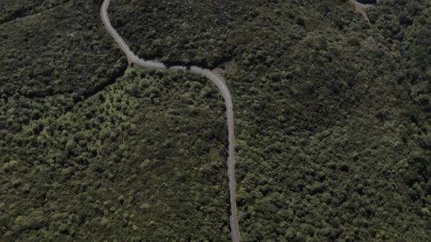 Aerial Tilt Reveal Madeira Landscape Clouds — Stockvideo