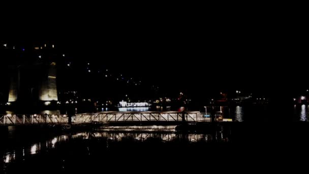 Canada Vancouver Burrard Bridge Night — Vídeo de Stock