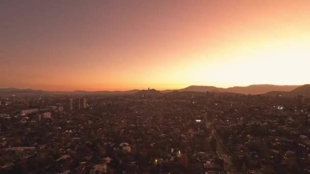 Sunset Timelapse Byen Santiago Chile – stockvideo